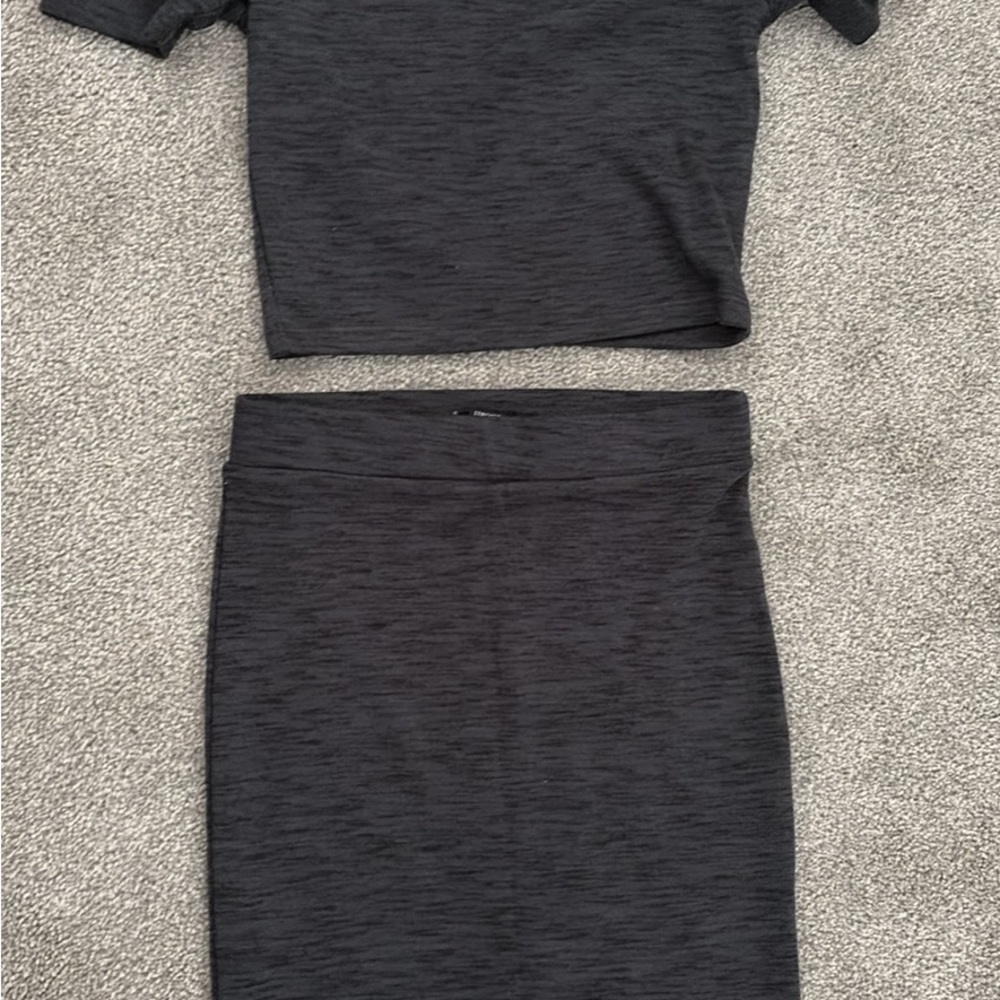 Forever 21 Charcoal Skirt Set